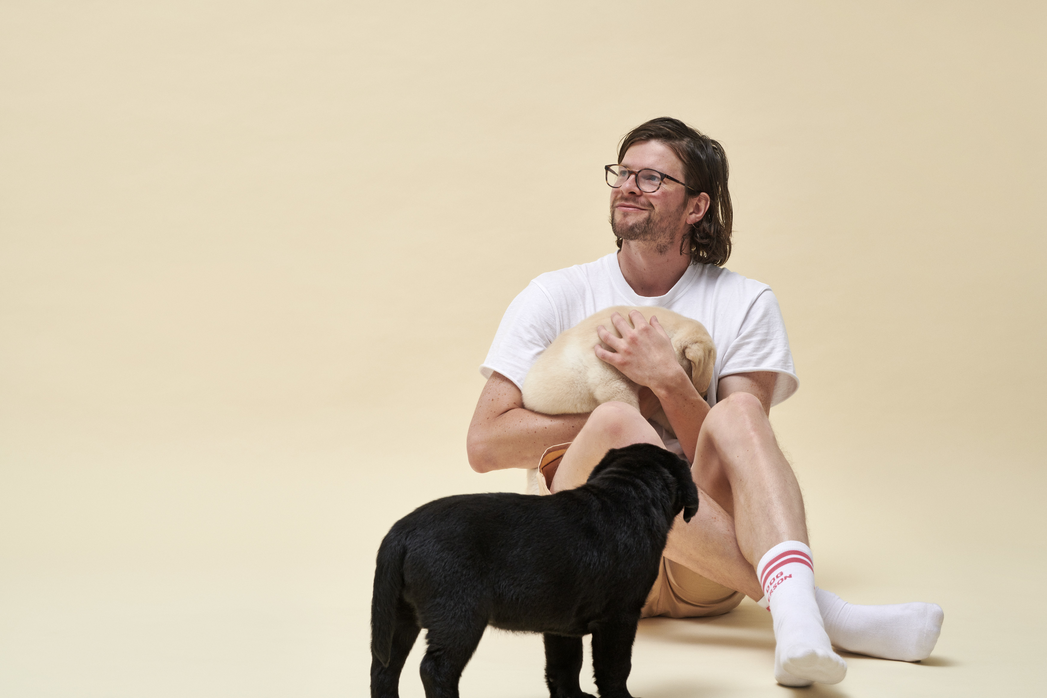 Pictured: Mike Hallinan from Scratch Pet Food with some key product testers